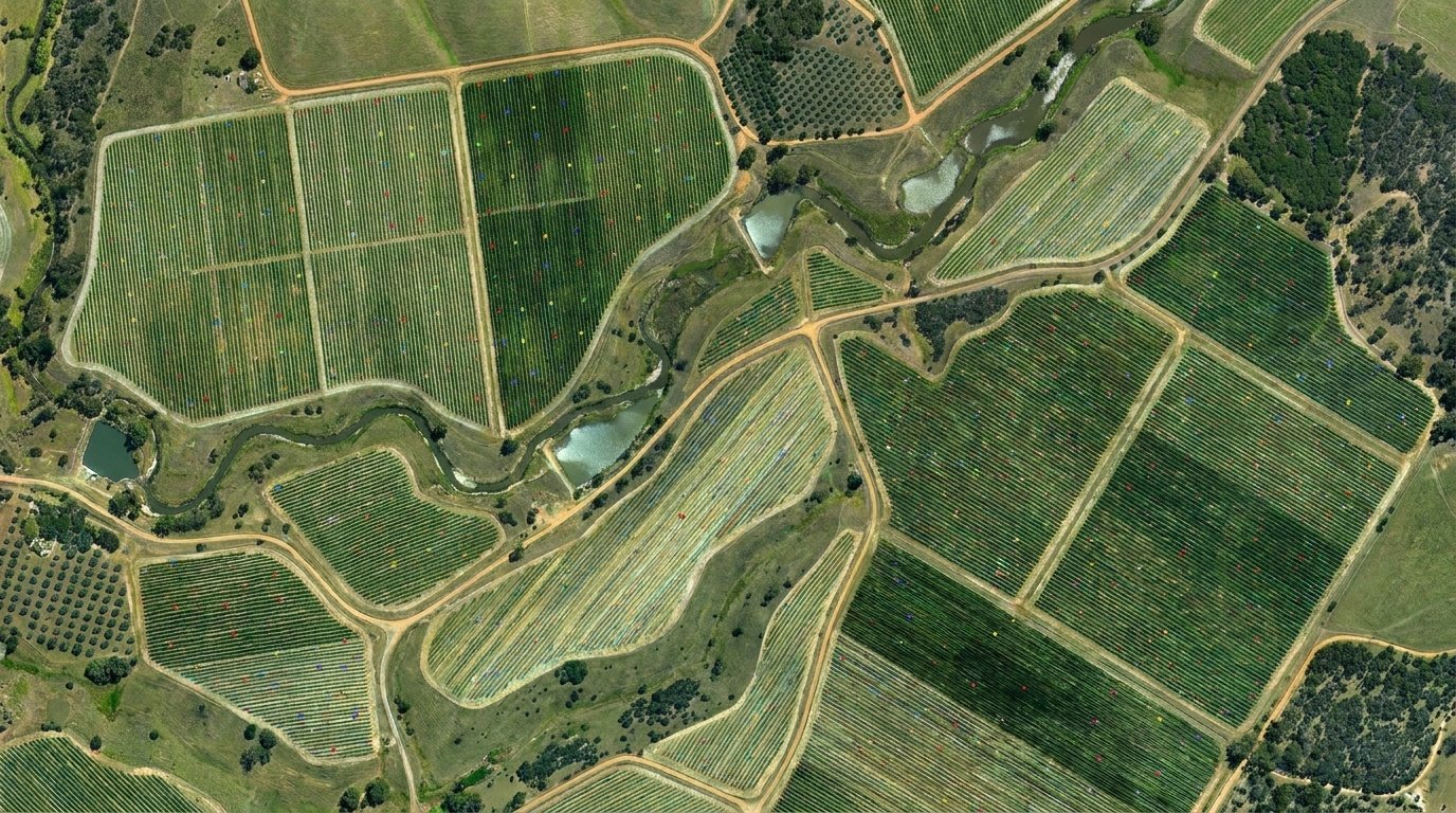 Every block resolved by in-ground nodes, the block that is drying shown as a single warm dot